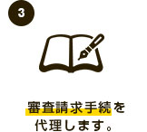 審査請求手続を代理します。